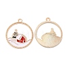 Christmas Zinc Alloy Enamel Pendants LS-ENAM-Q500-01G-01-1