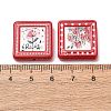 Baking Paint Printed Acrylic Beads AC-CBA46F7-01-3