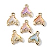 UV Plating Alloy Glass Pendants FIND-K032-17G-1