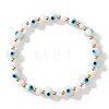 Glass Evil Eye Beaded Stretch Bracelets for Women Men VP6778-3-1