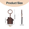 Walnut Wood Pendant Keychains KEYC-TAC0034-06D-4