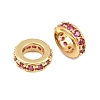 Brass Micro Pave Cubic Zirconia European Beads CU-CBAB99C-04G-2
