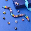 Polymer Clay Rhinestone European Beads CPDL-JP0001-01-6