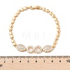 Brass Micro Pave Cubic Zirconia Chain Bracelets KK-R217-45G-5