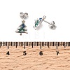 925 Sterling Silver Stud Earrings EJEW-D342-03P-5