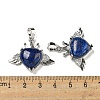 Dyed Natural Lapis Lazuli with Clear Cubic Zirconia Pendants G-G133-02P-20-3