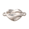 304 Stainless Steel Textured Links Connector Charms STAS-K302-02E-P-1