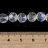 Electroplate Transparent Glass Beads Strands EGLA-A035-T8mm-L19-4