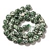 Natural Green Spot Jasper Beads Strands X-G-R190-10mm-68-3