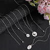 Beebeecraft 30Pcs 304 Stainless Steel Flat Cable Chain Necklaces Set STAS-BBC0005-02-4