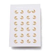 304 Stainless Steel Crescent Moon Stud Earrings EJEW-H100-06A-G-3