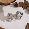 304 Stainless Steel Nuggets Stud Earrings PR9412-2-1