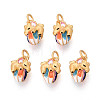 925 Sterling Silver Colorful Enamel Horse Charms STER-T008-68G-1