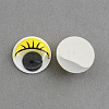 Plastic Wiggle Googly Eyes Buttons DIY Scrapbooking Crafts Toy Accessories with Label Paster on Back KY-S003B-8mm-05-1