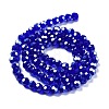 Electroplate Transparent Glass Beads Strands EGLA-A035-T6mm-A06-2