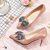 SUPERFINDINGS 2Pcs Cloth with Rhinestone Shoe Buckle Clips FIND-FH0008-78B-4