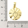 Rack Plating Brass and Cubic Zirconia Pendant KK-Q787-02G-3