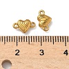 304 Stainless Steel Corrugated Heart Links Connector Charms STAS-D211-14D-G-3