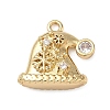 Brass Micro Pave Cubic Zirconia Charms KK-H521-02B-G-1