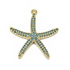 Alloy Micro Pave Cubic Zirconia Pendants X-PALLOY-F249-15A-G-1