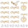10Pcs Brass Bowknot Stud Earring Findings KK-BC0011-06-1