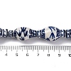 Handmade Blue and White Porcelain Beads Strands PORC-I027-13C-4