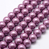 Polished Round Grade A Shell Pearl Bead Strands LS-BSHE-M027-6mm-11-1
