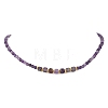 Natural Gemstone Faceted Graduated Beaded Necklaces NJEW-JN06618-4