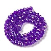 Baking Electroplate Glass Beads Strands X-DGLA-A039-J8mm-B05-2