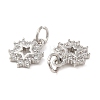 Rack Plating Brass Pave Clear Cubic Zirconia Star Charms with Jump Ring KK-Z026-12P-2