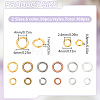 360Pcs 12 Styles Brass Open Jump Rings KK-LP0001-34-2