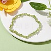 Natural Olive Jade Chips Beaded Stretch Bracelets for Women BJEW-JB10046-02-2