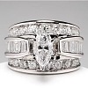 Horse Eye Alloy with Crystal Rhinestone Finger Rings FS-WG251C3-10-1