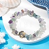 Natural Fluorite Chips Beads Stretch Bracelets BJEW-JB11245-04-1