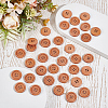 50Pcs Wood Buttons BUTT-GF0004-33-4