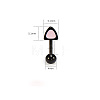 316L Surgical Stainless Steel Enamel Pink Cat Ear Shaped Cartilage Earrings for Women FS-WGA9D26-02-1