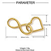 304 Stainless Steel Connector Charms STAS-OY004-07G-2