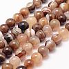 Natural Striped Agate/Banded Agate Bead Strands G-K155-A-10mm-14-1