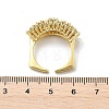 Brass Micro Pave Cubic Zirconia Cuff Rings for Women RJEW-S401-02G-5