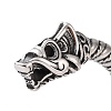 304 Stainless Steel Dragon Open Cuff Bangle for Men Women BJEW-M230-05AS-4