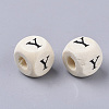 Printed Natural Wood Beads WOOD-T026-001Y-2