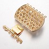 Brass Cubic Zirconia Box Clasps LS-ZIRC-O020-08G-NR-3