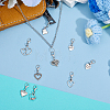 36Pcs 9 Styles Alloy Heart Pendant Decorations HJEW-GO00260-4