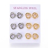 304 Stainless Steel Stud Earrings EJEW-L241-02A-4
