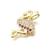 Brass Cubic Zirconia Pendants KK-B187-12G-2