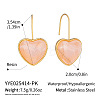 Heart 304 Stainless Steel Dangle Earrings KD3316-2-1