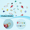   100Pcs 10 Style Glass Charms Sets FIND-PH0018-59-4