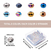 Craftdady 16 Strands 8 Colors Electroplate Transparent Glass Beads Strands EGLA-CD0001-04-3