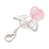 Heart Angel Acrylic Pendant Decorations HJEW-JM02538-01-4