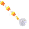 Halloween Handmade Lampwork Candy Corn Bead Suncatcher HJEW-JM05020-2